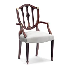 Theodore alexander palmerstones brass rote dinner armchair